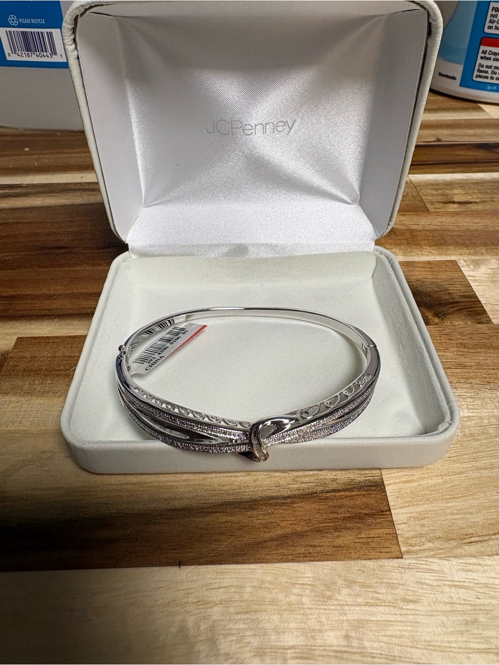 NWT Sterling Silver and Diamond Bangle Bracelet